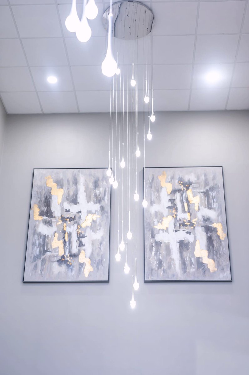 Crystal spiral chandelier detail